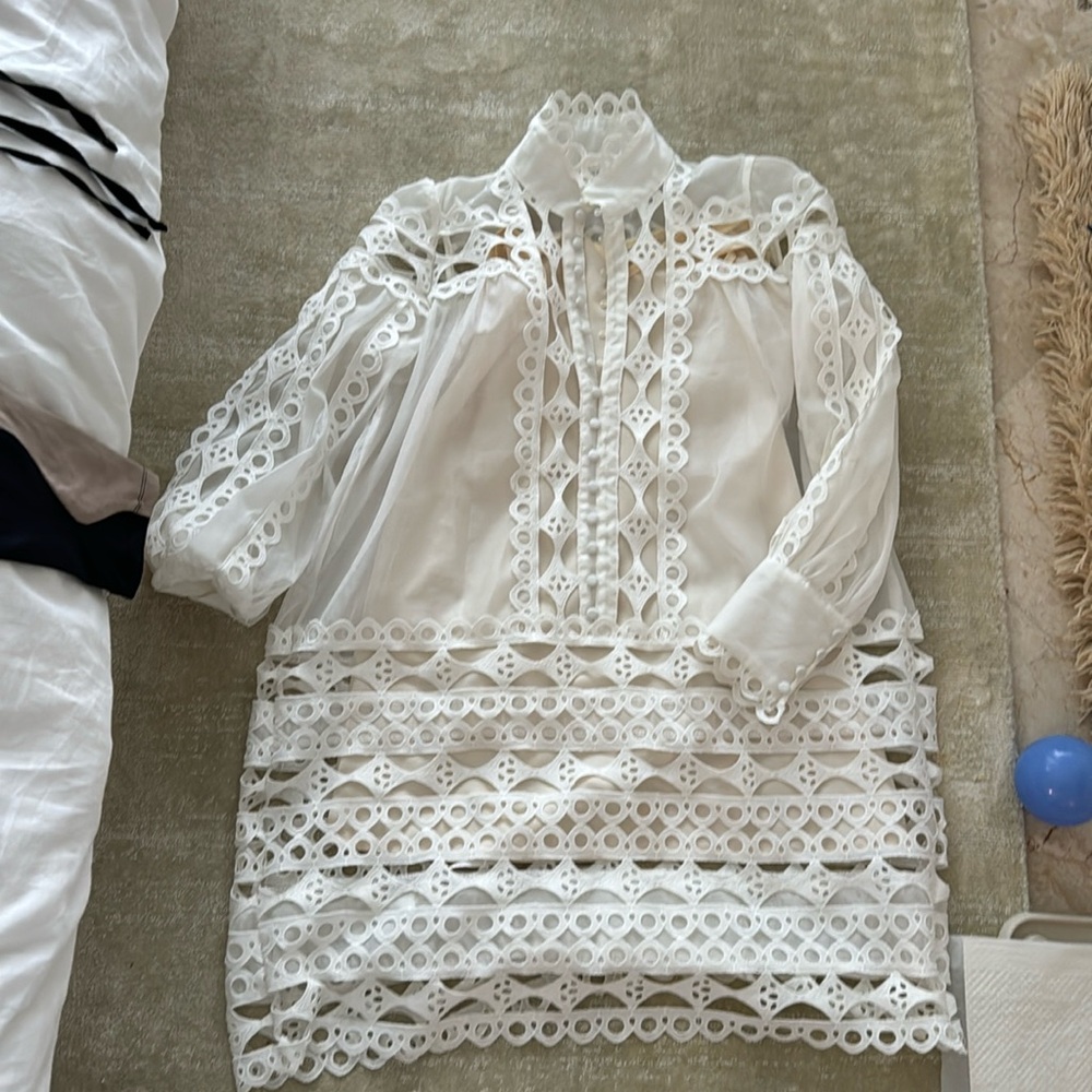 White dress with slip